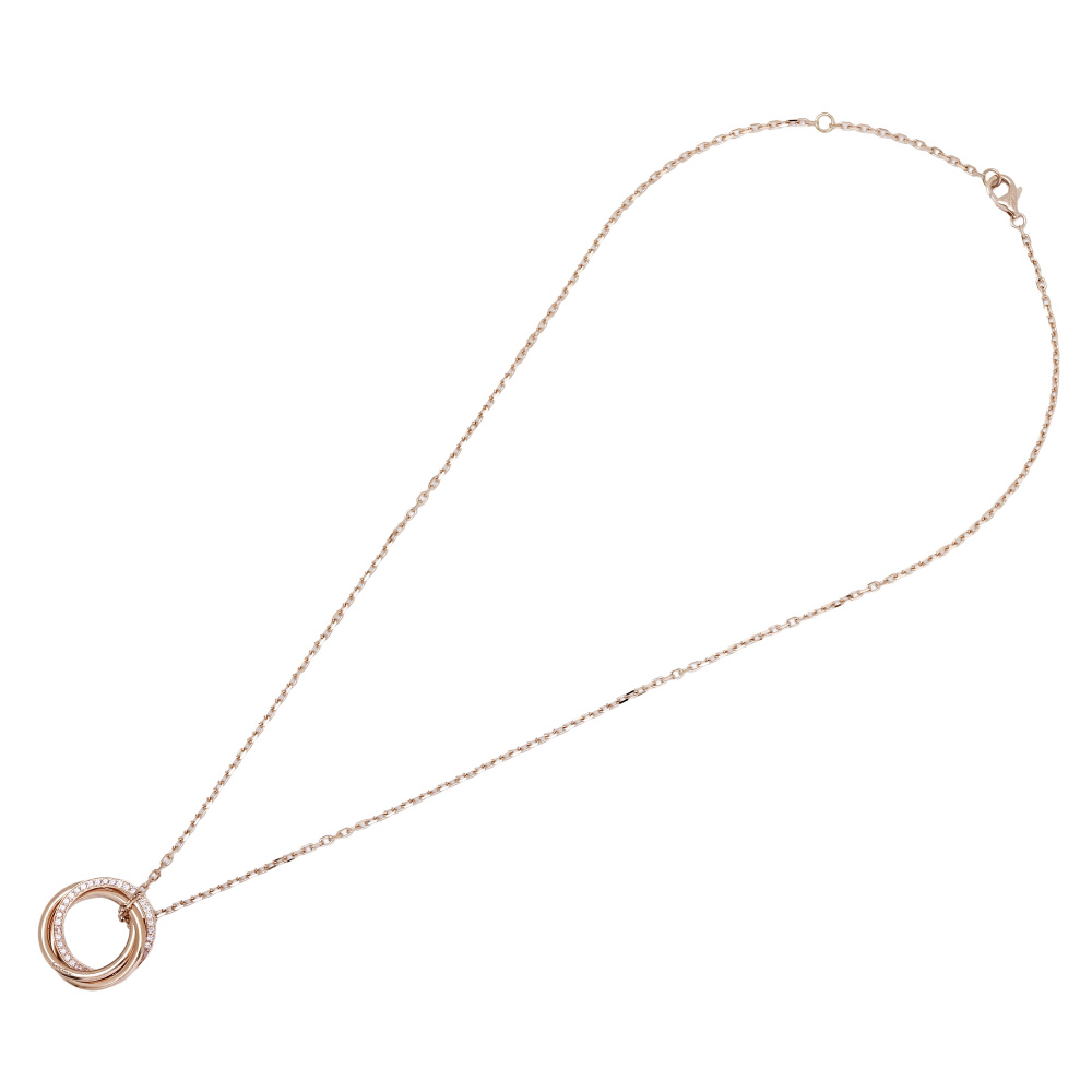 Cartier Trinity Necklace 18K Rose Gold Sapphire B3046000