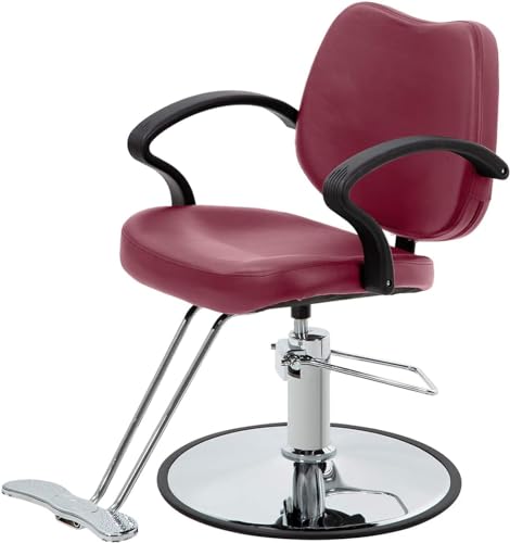 BestMassage Barber Chair,Hair Salon Chair,Styling Chair,Heavy Duty Hydraulic Pump Haircutting Chair,360 Degree Swivel Beauty Shampoo Chair Equipment,Height Adjustable for Women,Men's Haircut Chair