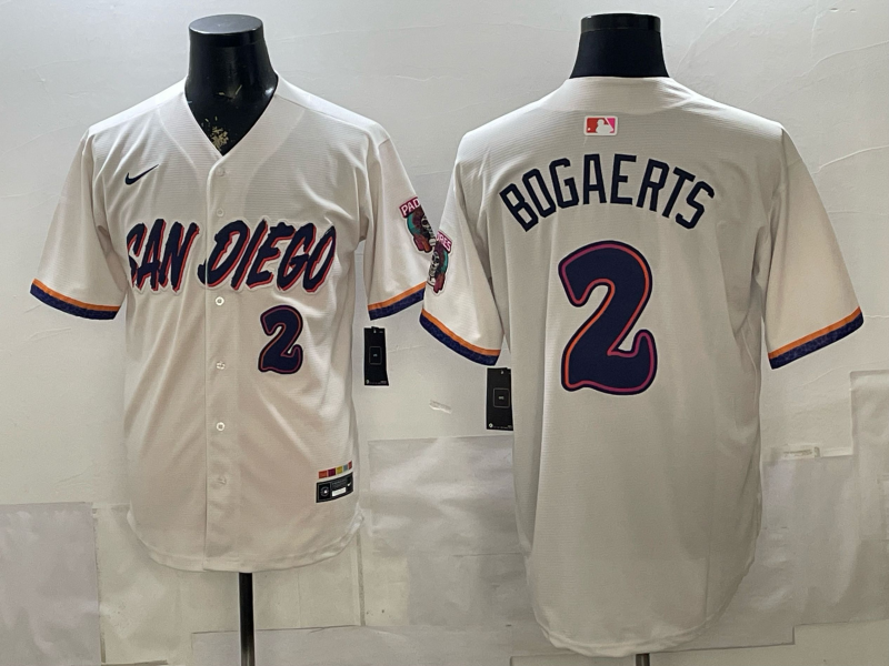 Men's San Diego Padres Xander Bogaerts #2 Cream Limited Player Jersey