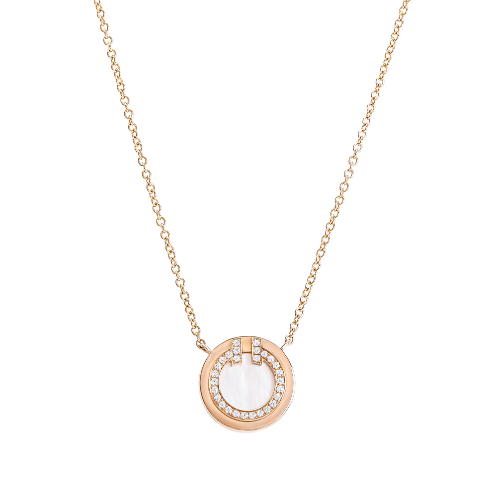 Tiffany & Co. Tiffany T Two Circle Necklace 18K Rose Gold 67467574