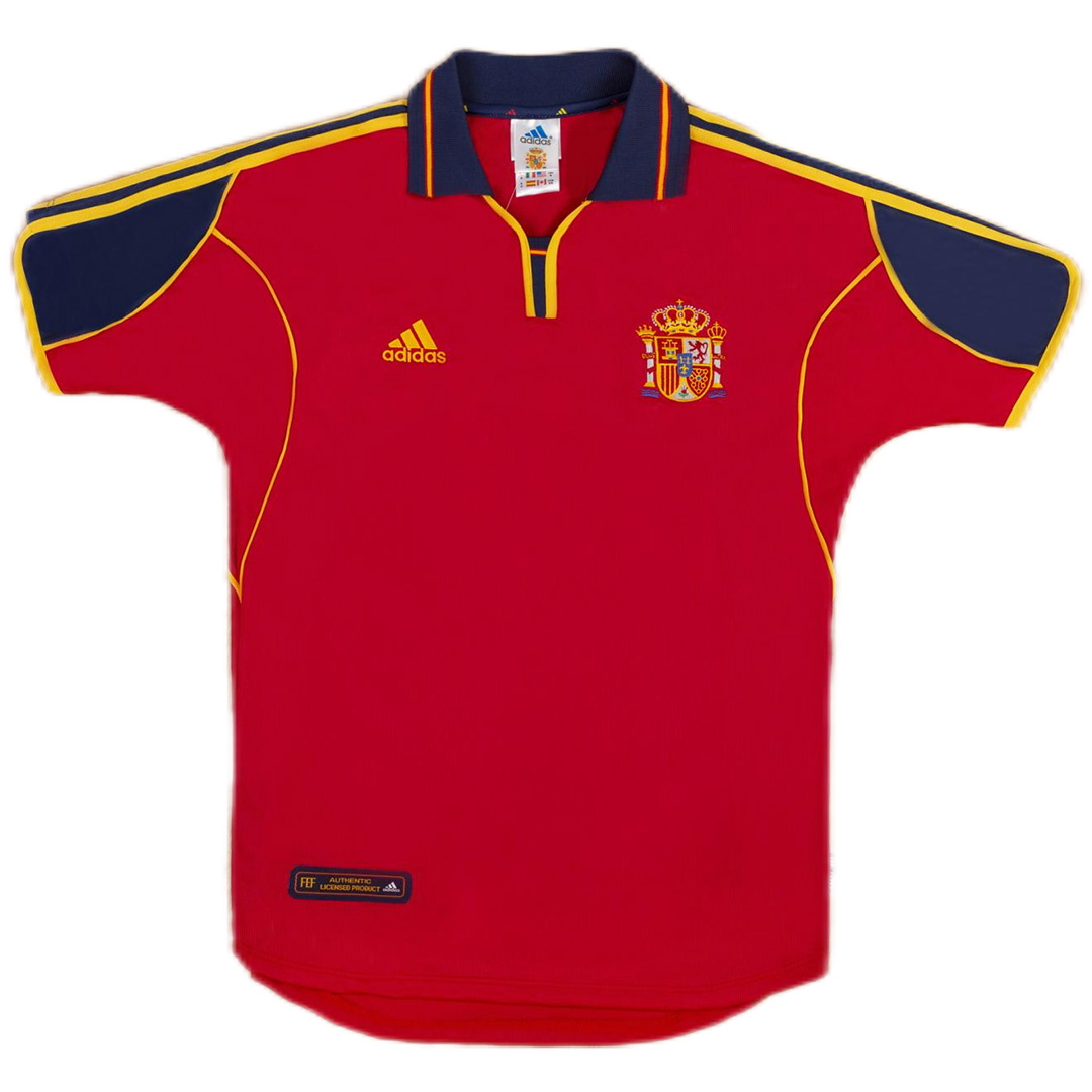 Retro Soccer Jersey Spain Home Euro Cup 2000