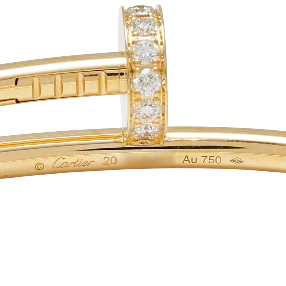 Cartier Juste un Clou Classic Model Diamond Bracelet 18K Yellow Gold B6048600