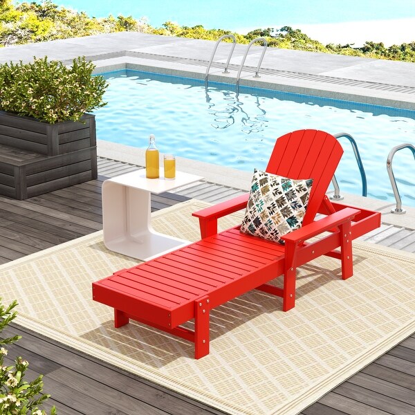 Polytrends Altura Poly EcoFriendly All Weather Reclining Chaise Lounge with Arms