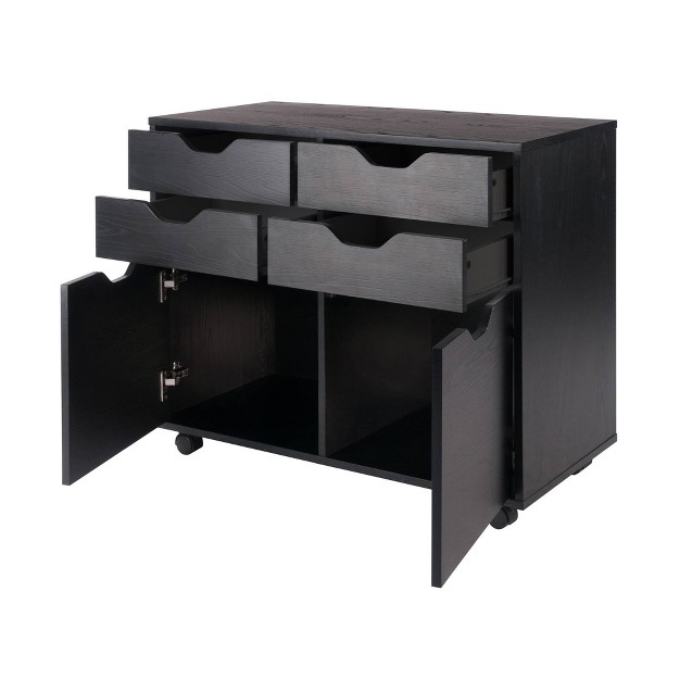 Halifax 2 Sections Mobile Storage Cabinet Winsome