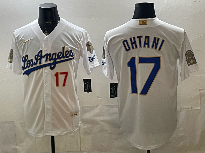 Men's Los Angeles Dodgers Shohei Ohtani #17 White 2026 Gold Collection Stadium Jersey