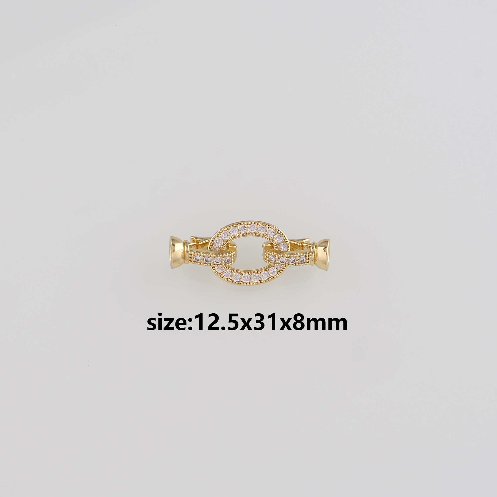 18K Gold Filled End Clasp,Hook Clasps,Connector End Cap Clasp for DIY Jewelry Necklace Bracelet