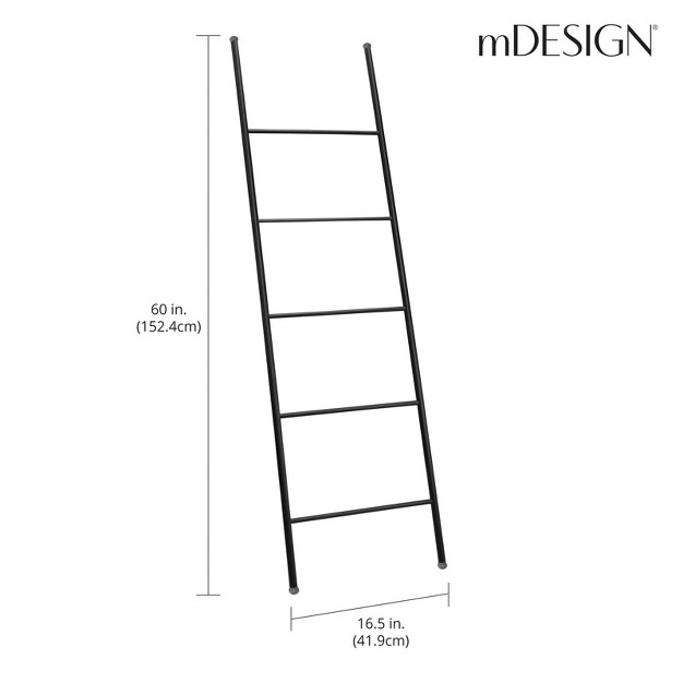 Mdesign Metal Blanket amp Towel Wall Ladder Rack For Bedroom bathroom