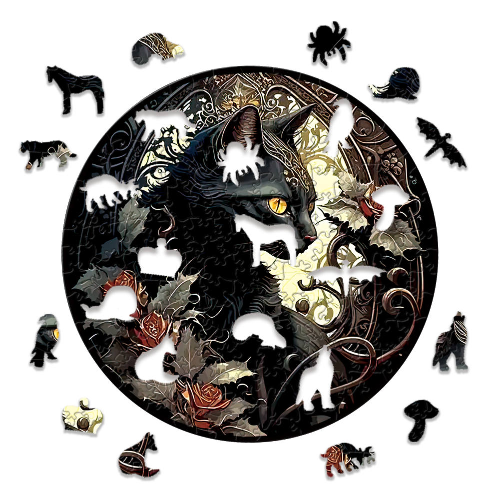 Animal Wooden Puzzle-Lovely Cat