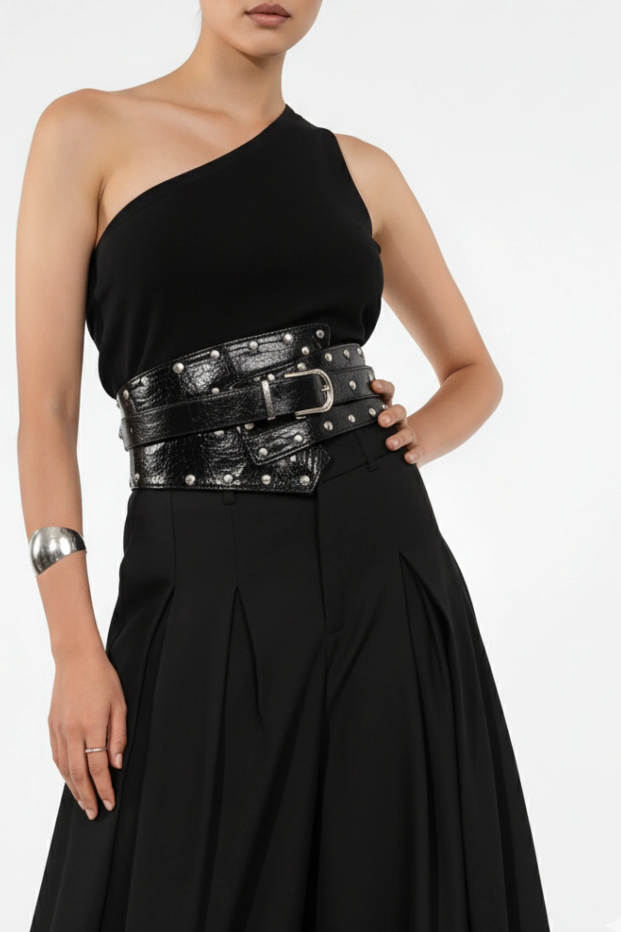 Carmen Black Pleated Trousers