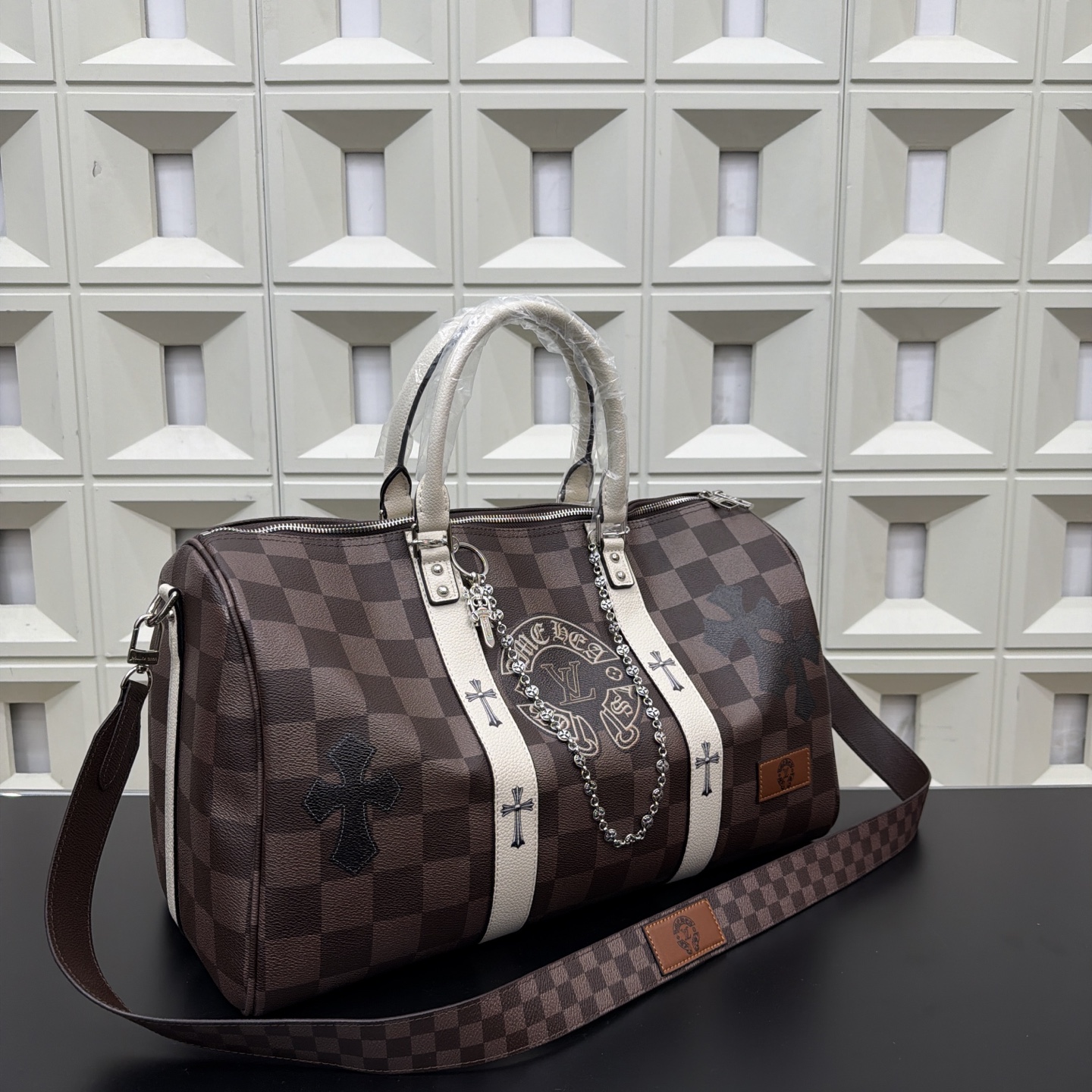 Louis Vuitton Chrome Hearts x Keepall 45 Travel Bag - cnluxepick