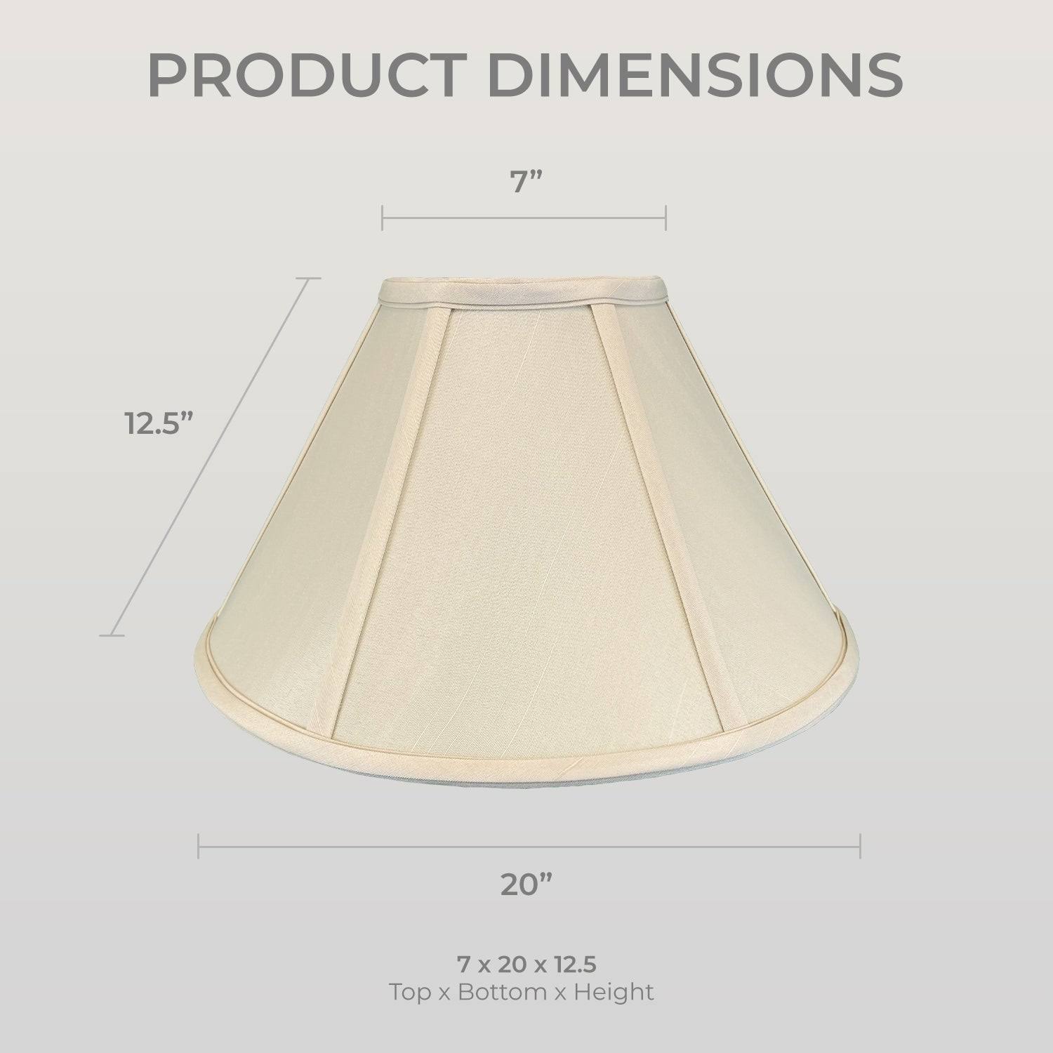 Royal Designs Coolie Empire Lamp Shade, Beige, 7x20x12.5 - Set of 2