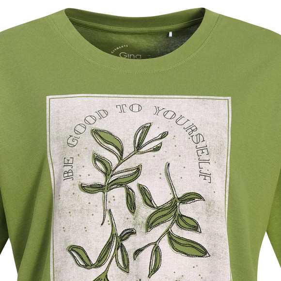 Gina Collection Damen T-Shirt mit Brust-Print