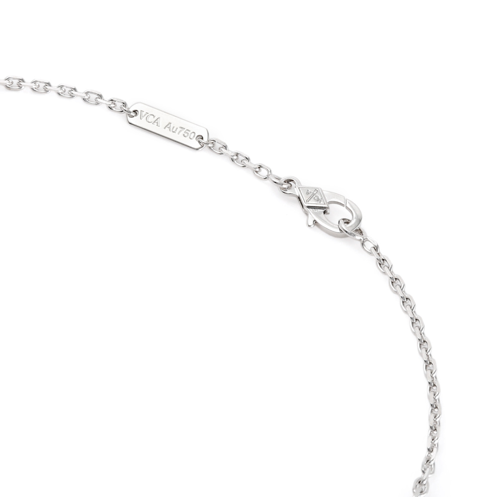 Van Cleef & Arpels Magic Alhambra Necklace 18K White Gold Mother of Pearl VCARN32200