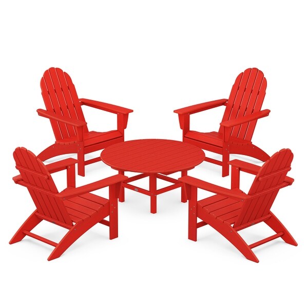 POLYWOOD Vineyard 5Piece Adirondack Chair Conversation Set