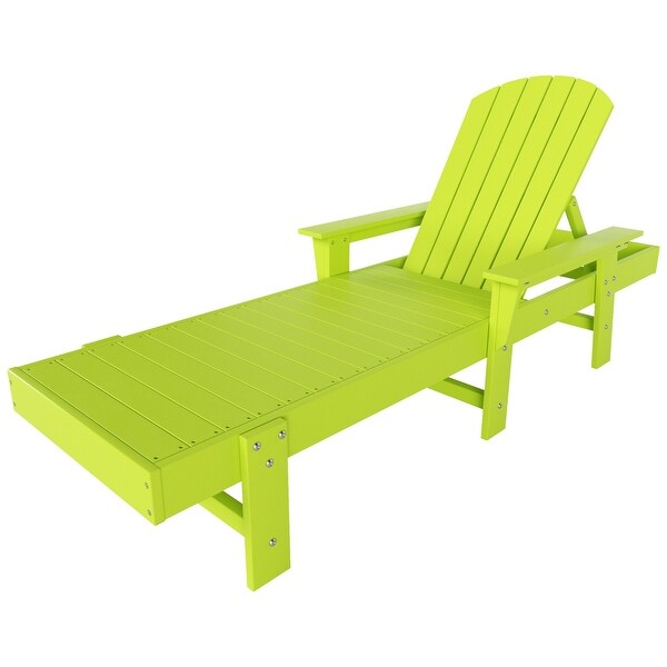 Polytrends Altura Poly EcoFriendly All Weather Reclining Chaise Lounge with Arms