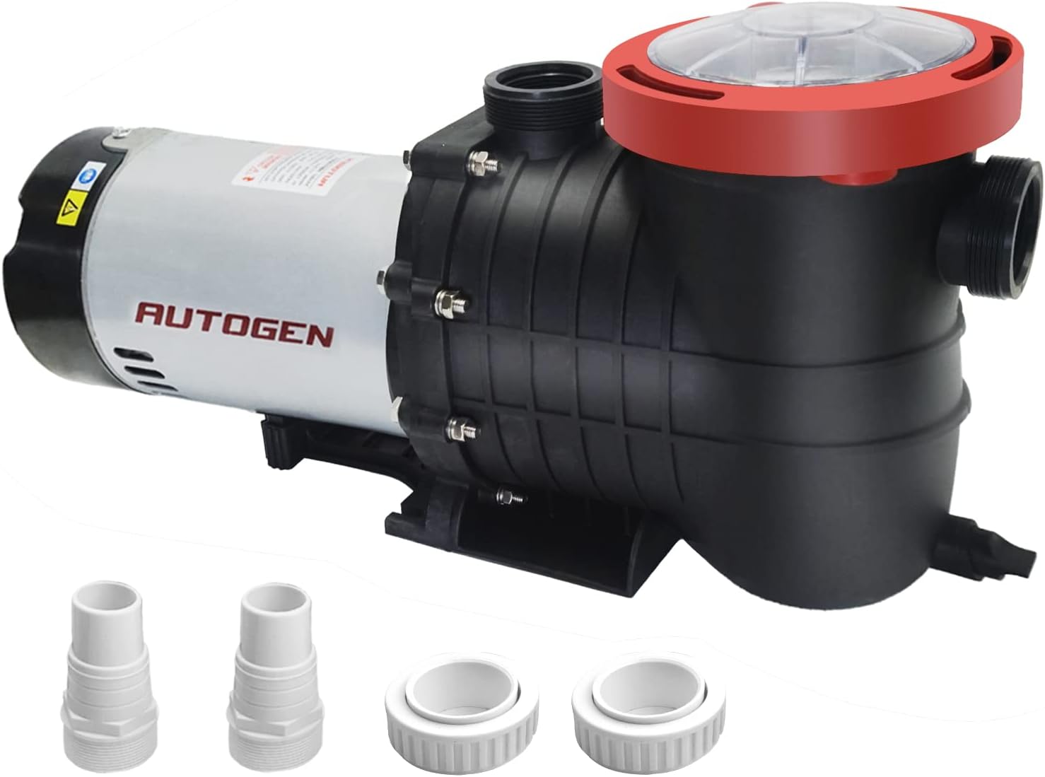 1.5 HP Pool Pump, 7500 GPH Swimming Pool Pump, 115V/230V Dual Voltage Pool Pump,1100 W Above Ground Pool Pump with Strainer Basket and Drain Plug