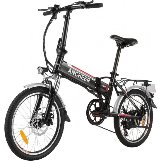 Folding Ebike AE4, 20” Foldable Electric Bicycle with 36V 8Ah Removable Lithium-Ion Battery, Professional 7 Speed Gears