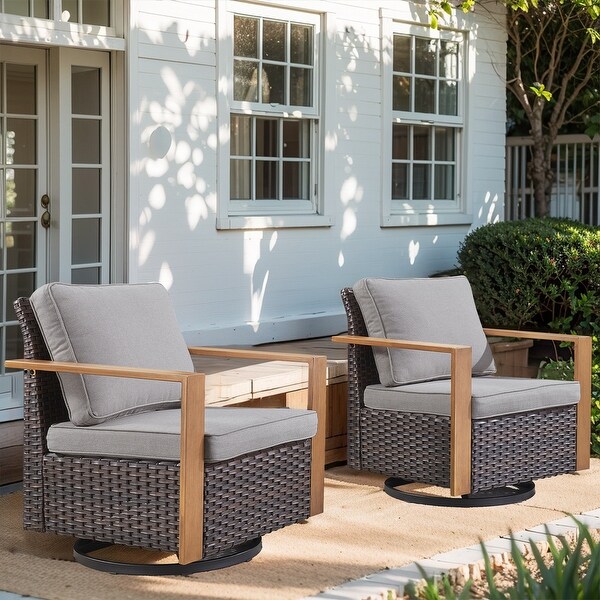 Patio Wicker Rocking Glider Chair