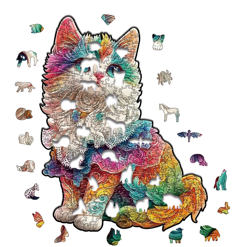 Animal Wooden Puzzle-Lovely Cat