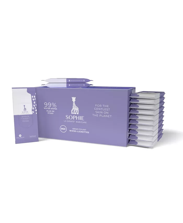 Sophie la Girafe Babycare Water Wipes, 20 count-Case pack 48
