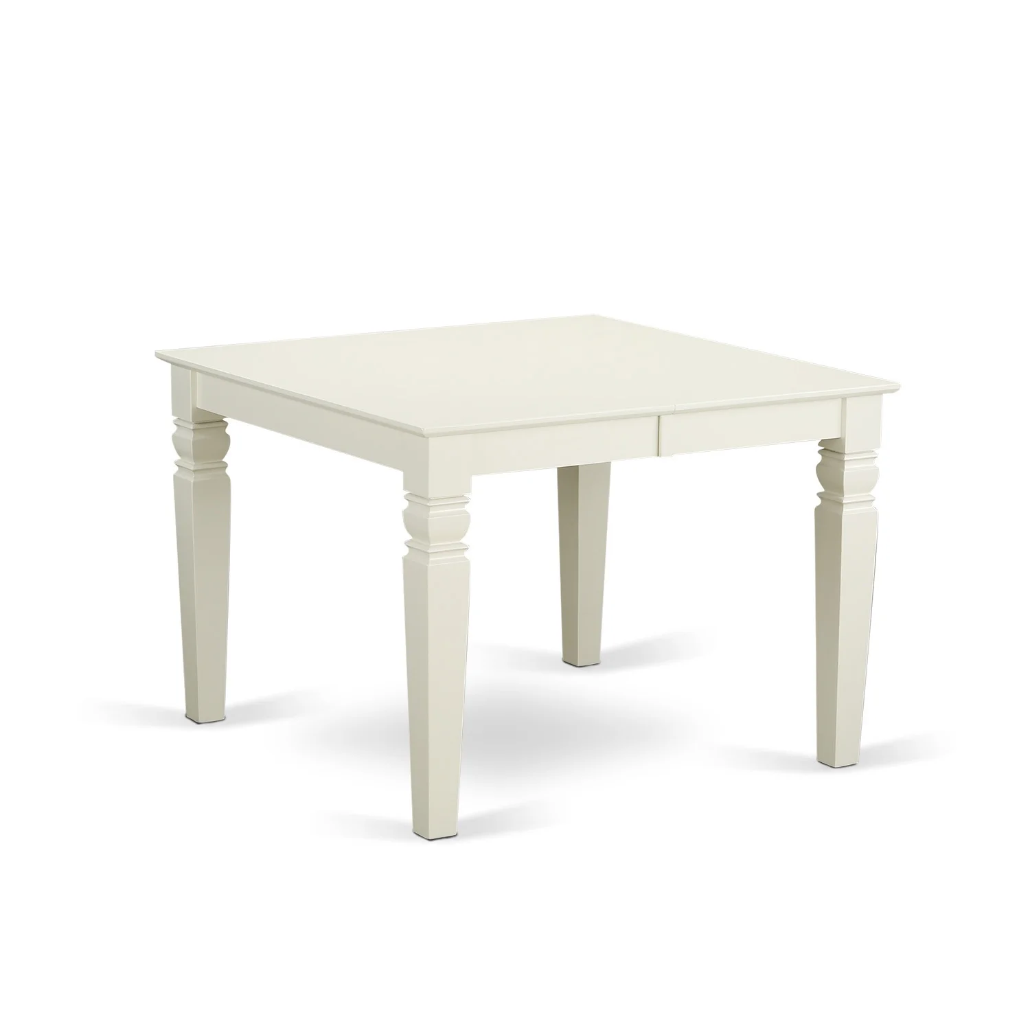 HomeStock Coastal Craftsman 5 Piece Dinette Set With One Weston Dining Room Table And 4 Solid Wood Seat Dining Area Chairs Finished In A Distinctive Linen White Color.