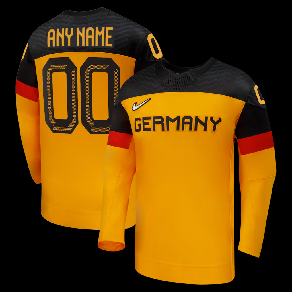 Men's Germany Hockey Gold 2026 Winter Olympics Custom Jersey