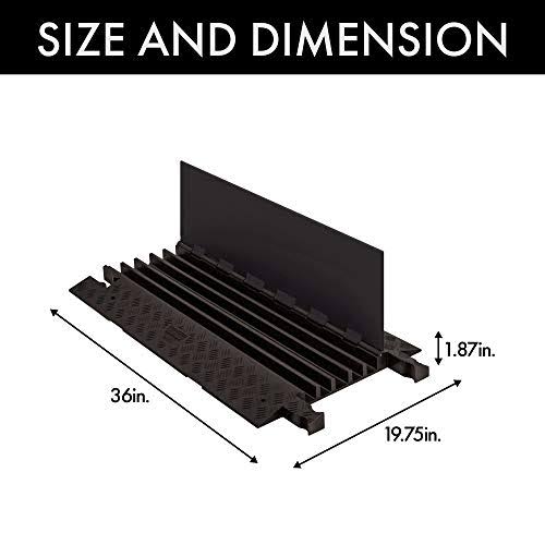 Guard Dog GD5X125 5 Channel Cable Protector w/Black Lid u0026 Ramp 3 Foot