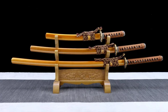 Jun Yi Katana Set, Katana, Wakizashi, and Tanto Sword,Japanese Samurai Sword,Real Katana,Handmade sword,T10 Steel Clay Tempered With Hamon