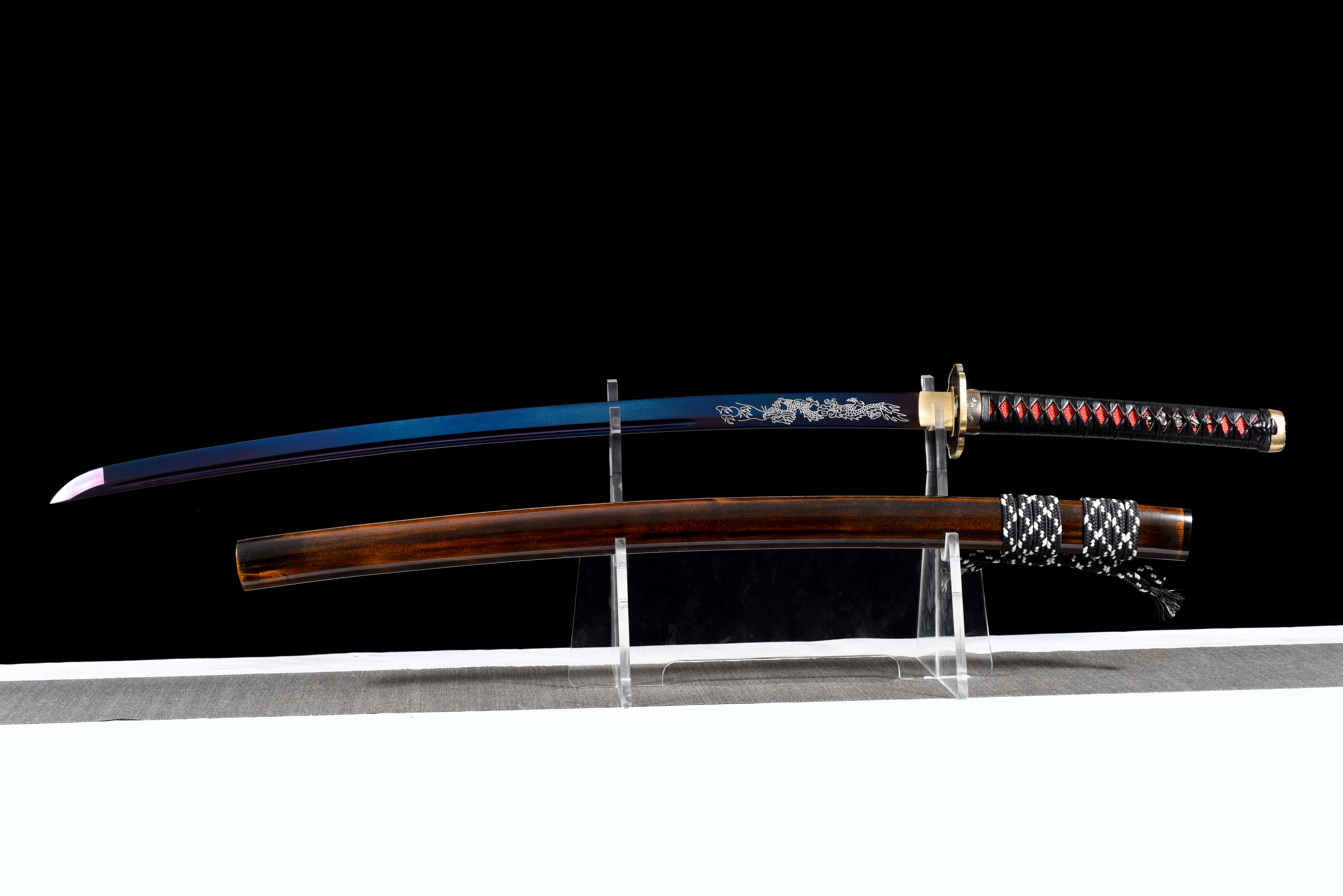 Purple Dragon Katana – High Manganese Steel, Full Tang