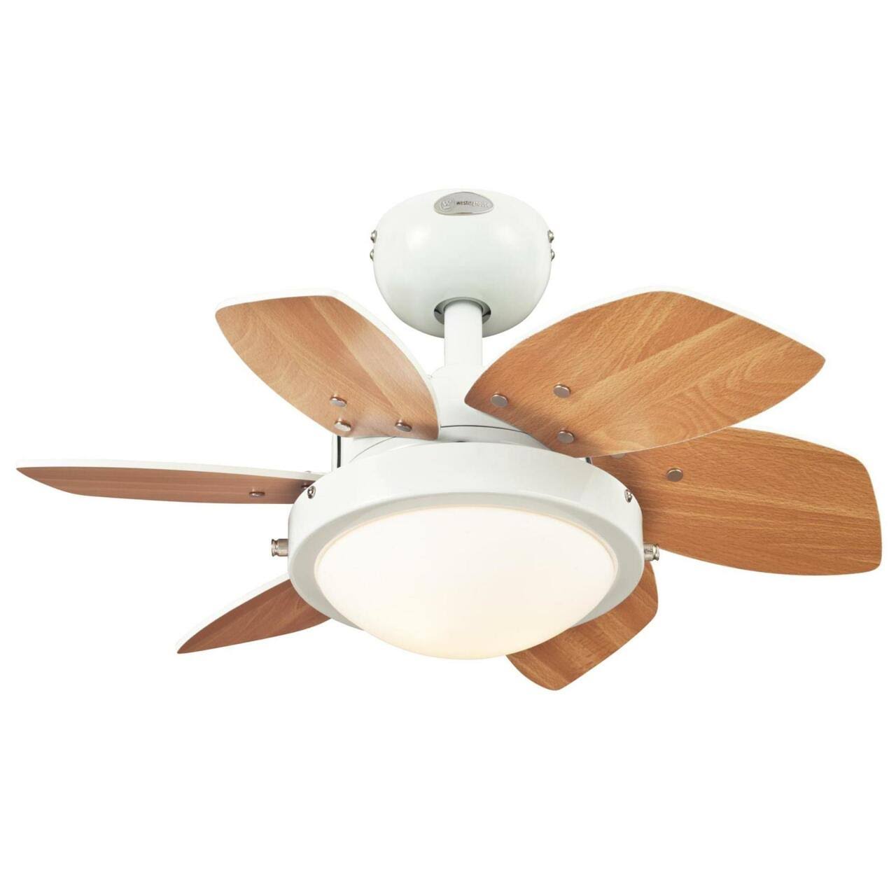 Westinghouse Lighting 7224700 Quince LED Ceiling Fan with Light, 24 inch, White