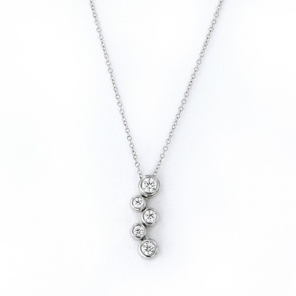 Tiffany & Co. Tiffany Bubble Diamond PT950 Necklace Platinum