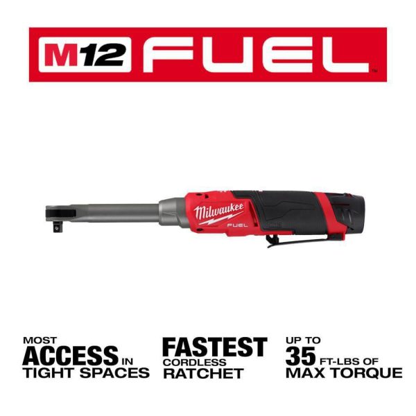 2569-21-48-22-9481 M12  12V Lithium-Ion 3/8 in. Extended Reach High Speed Cordless Ratchet Kit w/3/8 in. Drive Mechanics Tool Set
