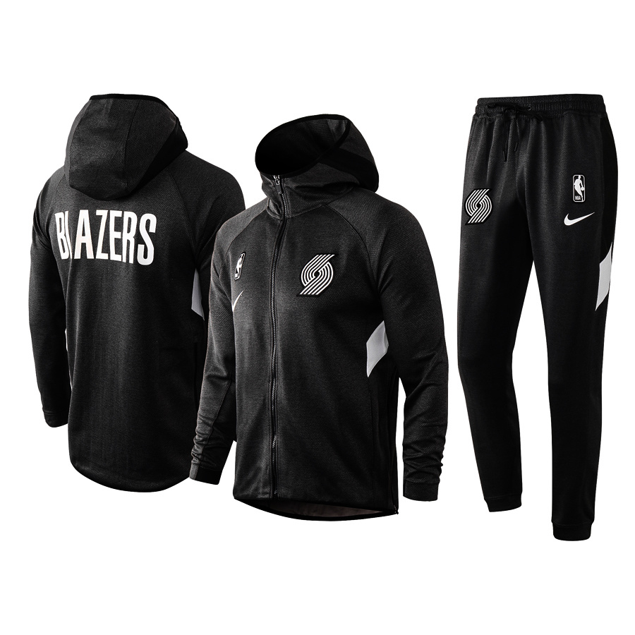 Men's Portland Trail Blazers 2019/20 Showtime Full-Zip Therma Flex Performance Hoodie