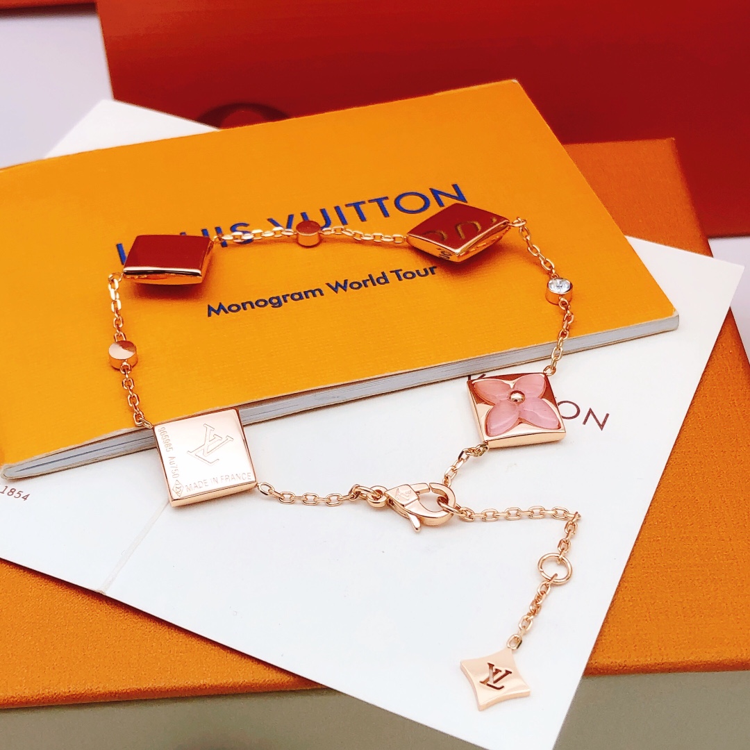 LV new rose gold pink mother-of-pearl bracelet - cnluxepick
