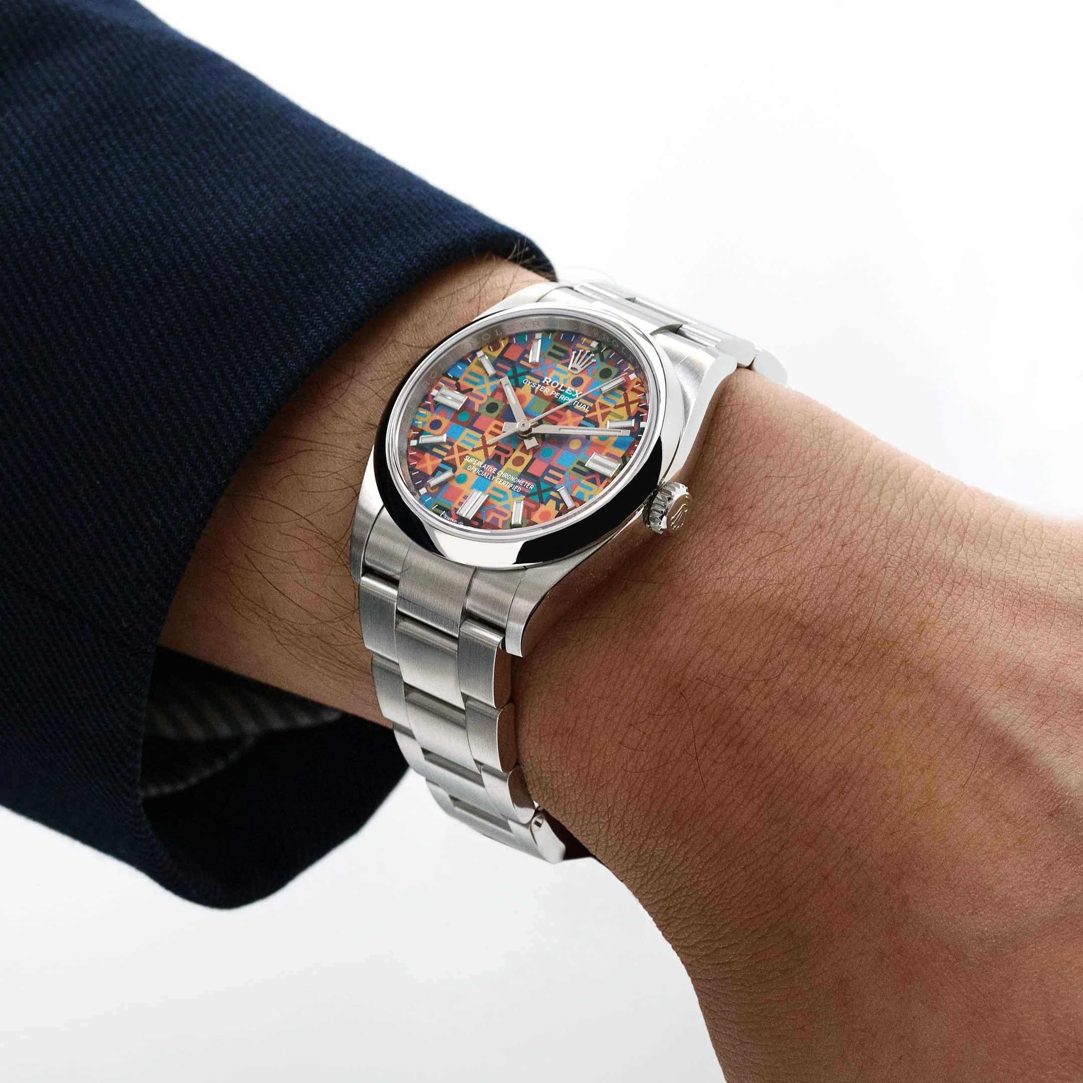 Rolex Oyster Perpetual 36 126000 Stainless Steel Multicoloured Jubilee Motif Dial (2026)