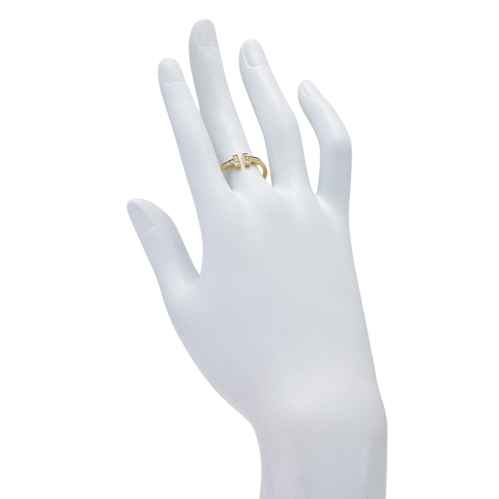 Tiffany & Co. Tiffany T Diamond Wire Ring 18K Yellow Gold 60147091