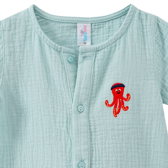 Topomini Baby Musselin-Overall mit Stickerei