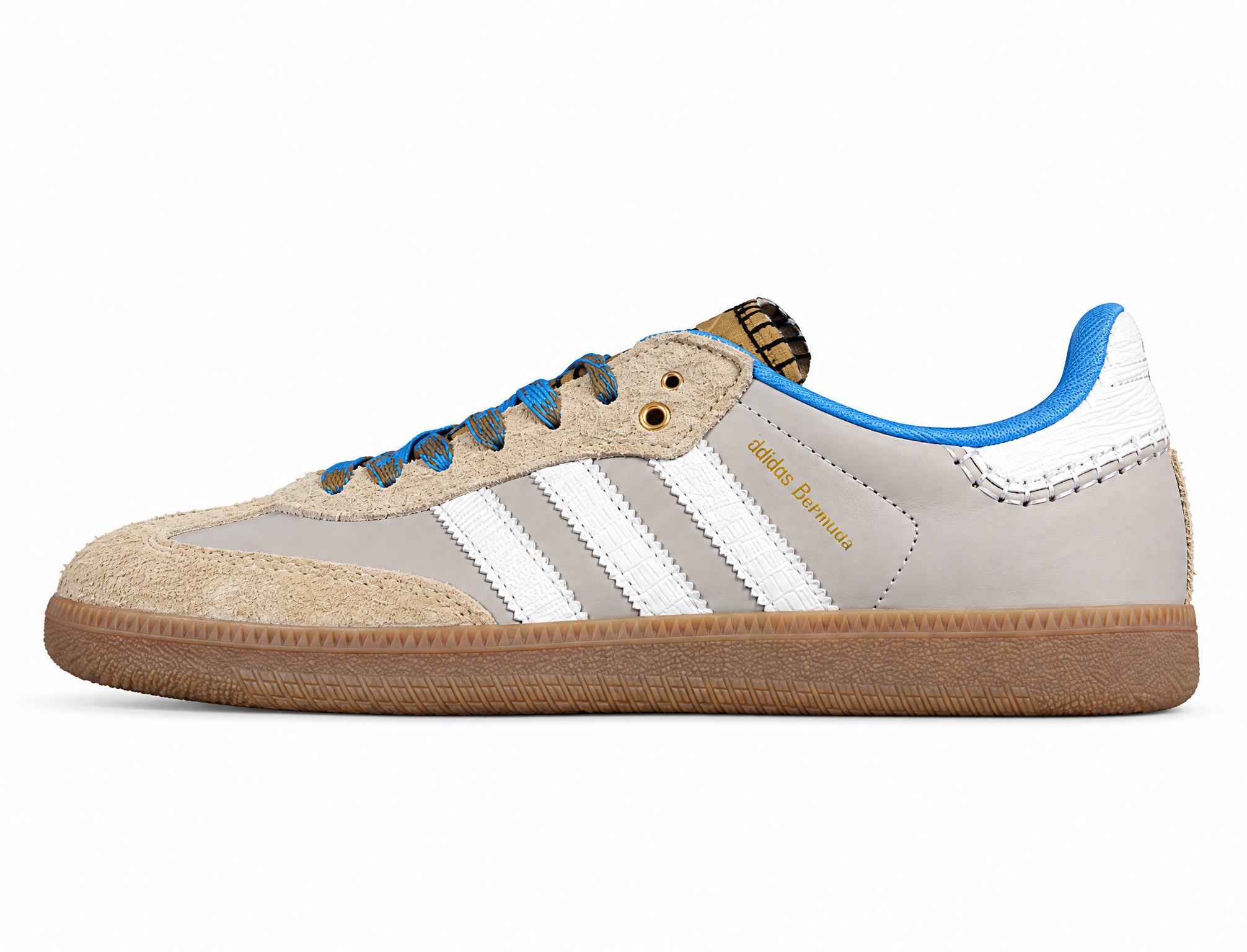 Adidas Samba White/Blue/Grey/Brown HQ6076