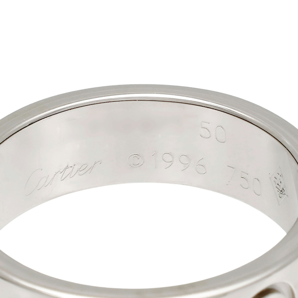 Cartier Love Classic Model Ring 18K White Gold B4022600