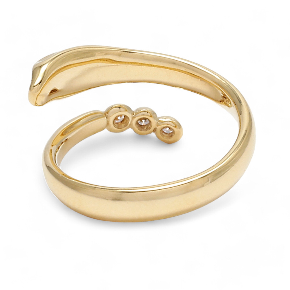 Tiffany & Co. Elsa Peretti Snake Ring 18K Yellow Gold Diamond