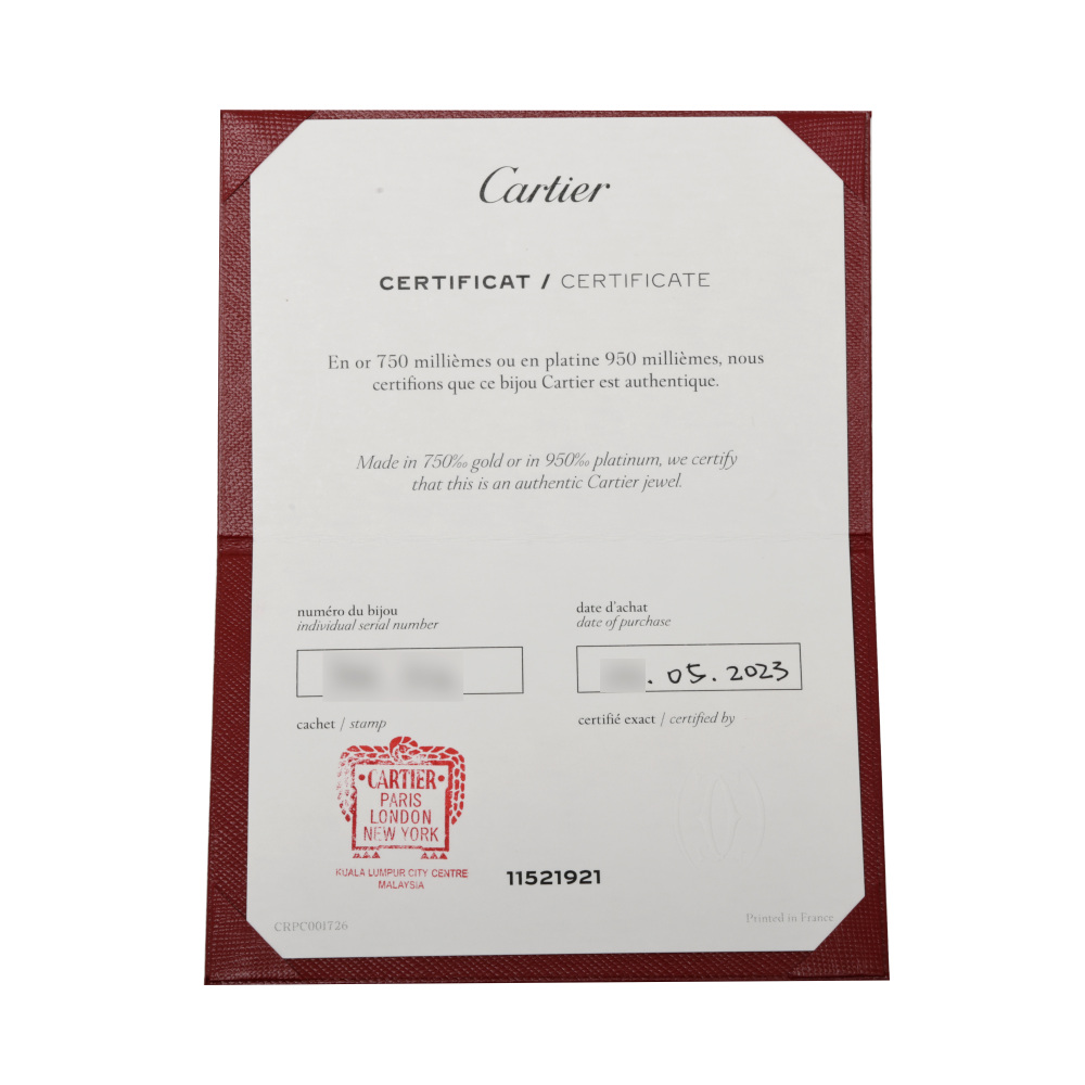 Cartier Love Pave Bracelet 18K White Gold Diamond N6710800
