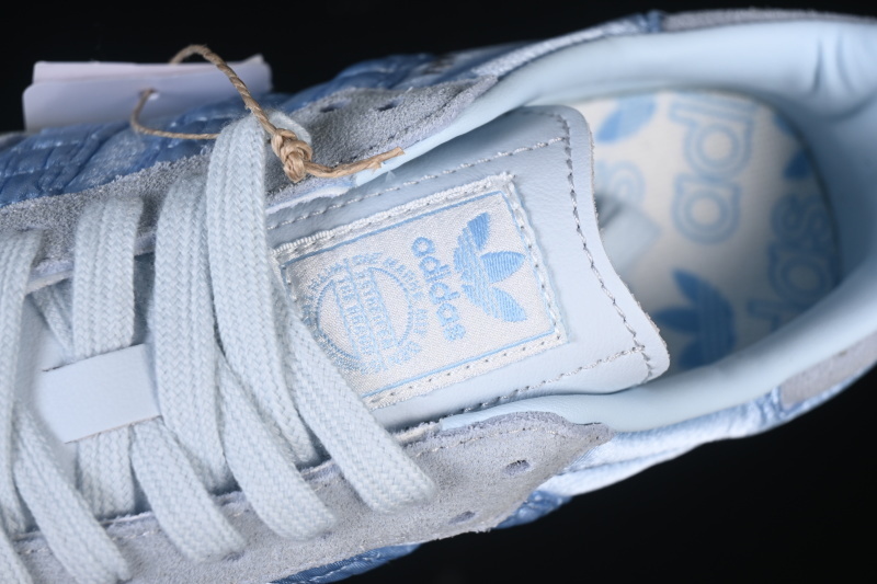 Adidas Samba Clover Casual Board Shoes Blue/Light Grey HQ5160