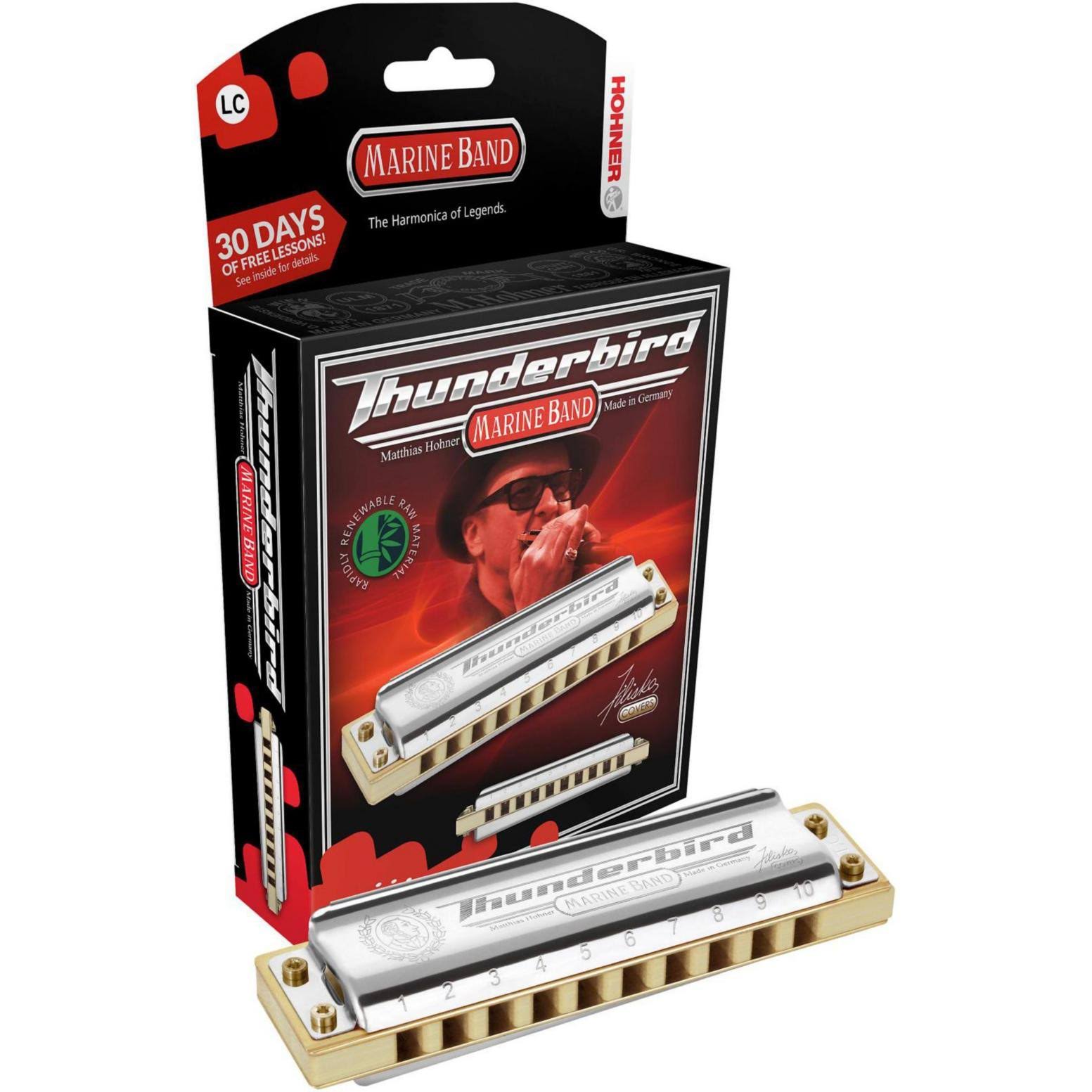 Hohner Marine Band Thunderbird Harmonica, Key Low Bb