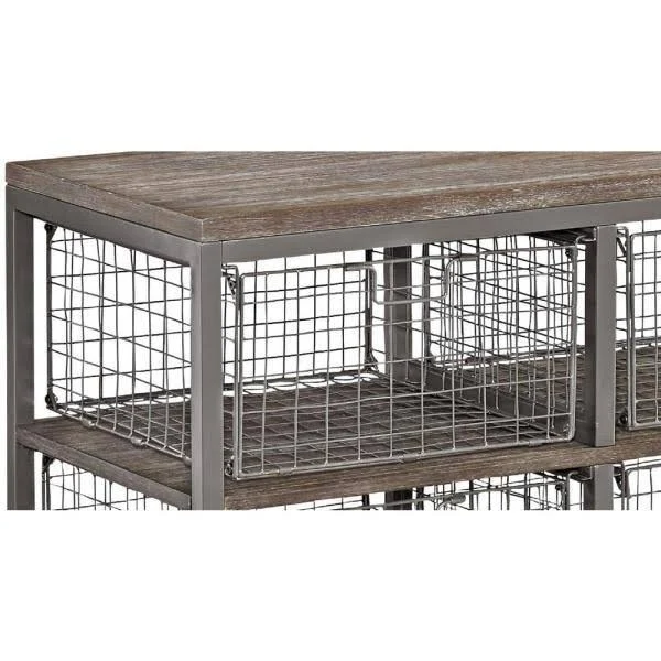 Home Styles Barnside Metro Wire Basket Chest