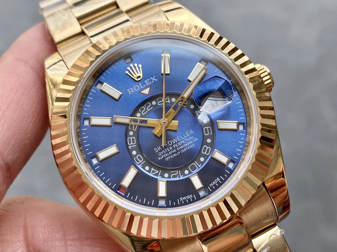 SKY-DWELLER 42 YELLOW GOLD BLUE DIAL