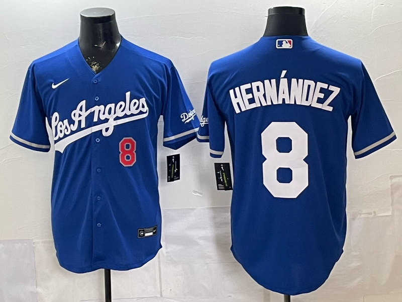 Men's Los Angeles Dodgers Enrique Hernandez #8 Royal Alternate Replica Jersey