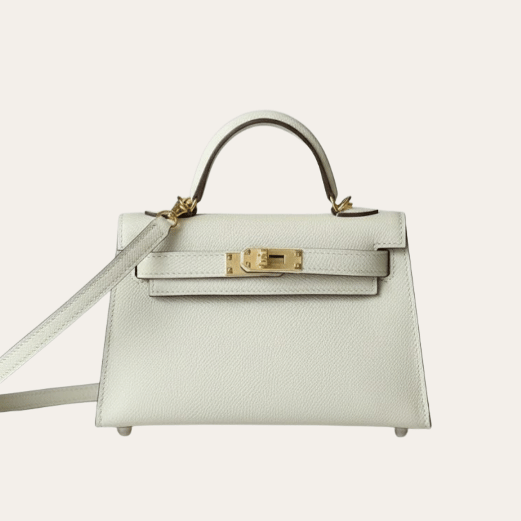 Hermès Kelly Mini II Bag Off-White/White 7.5 Inches