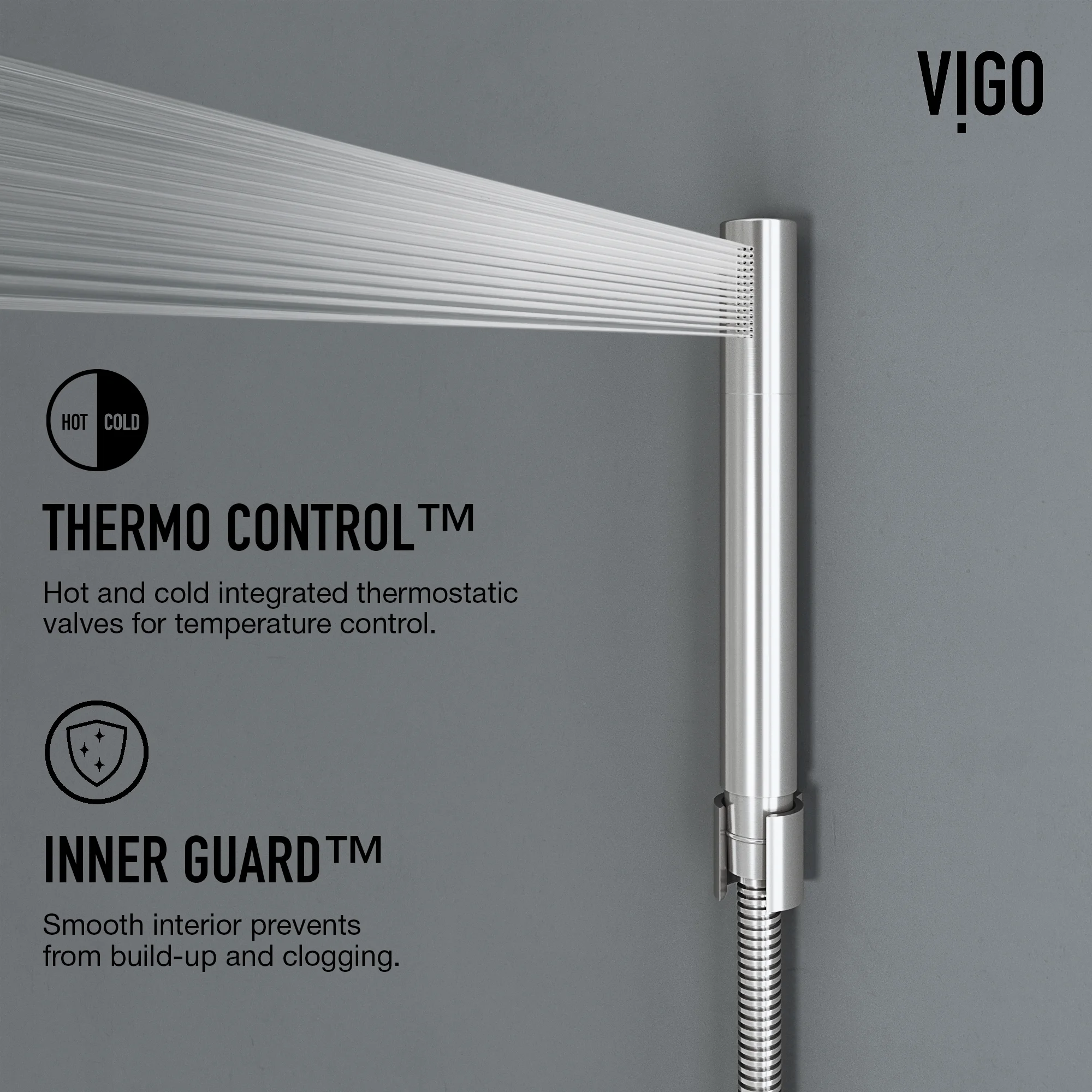 Vigo Vg08023 Bowery Thermostatic Shower Panel - Stainless Steel
