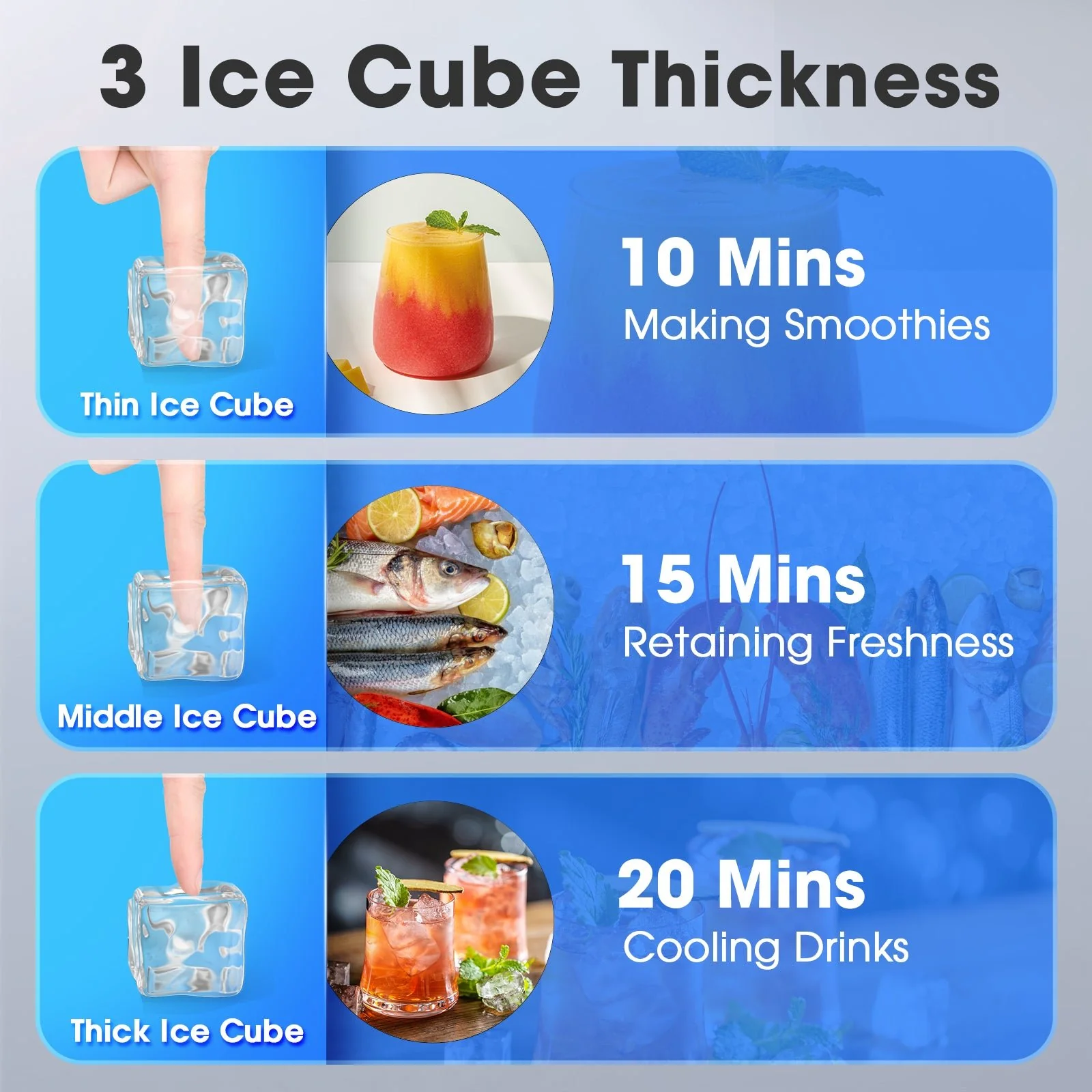 Square Cube Ice Maker Z5820AF-BLACK