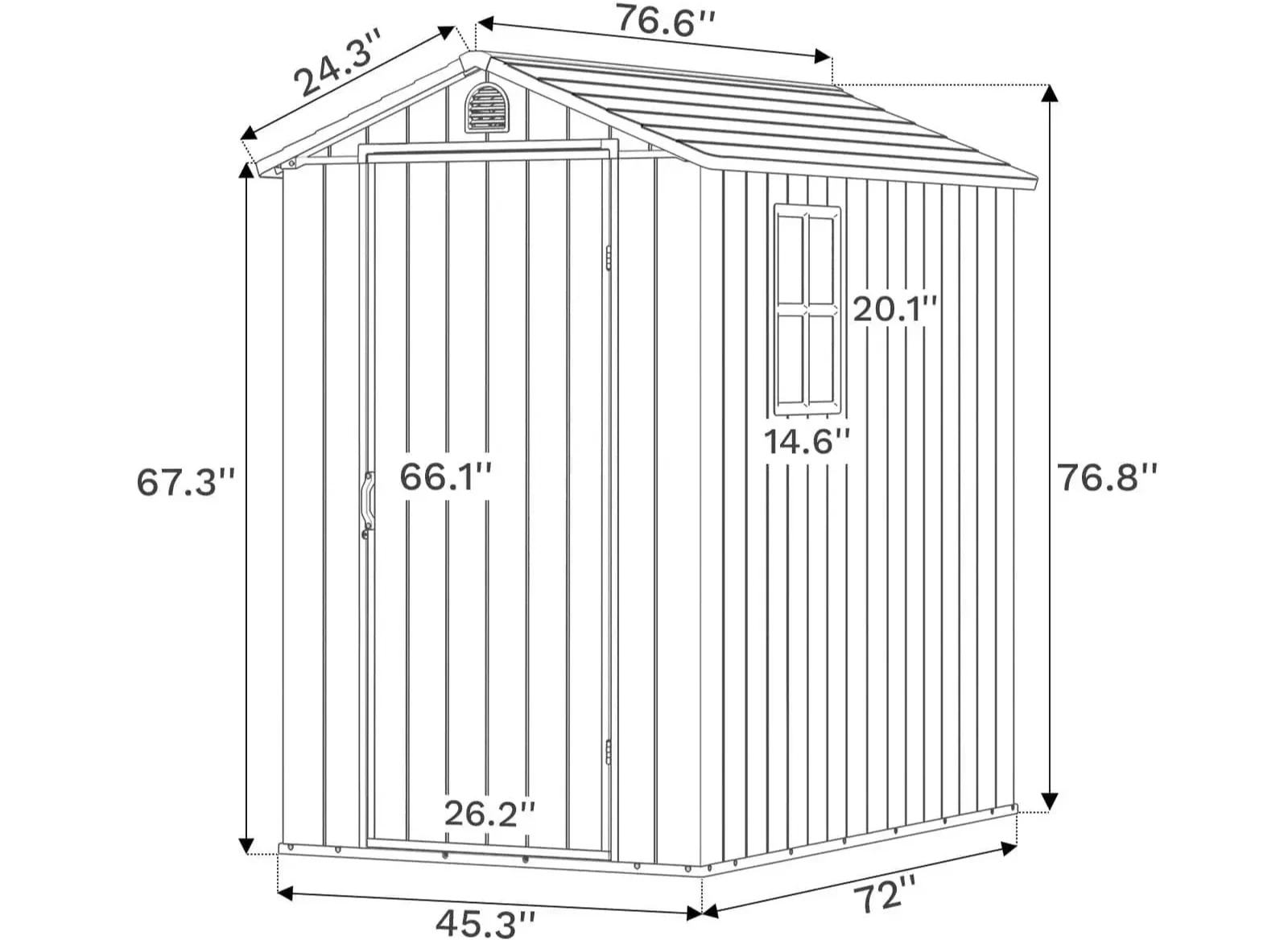 Patiolife 4x6 Resin Shed